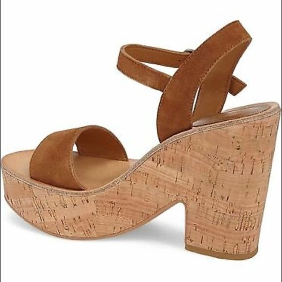 DOLCE VITA PLATFORM CORK SANDALS - Picture 2 of 12